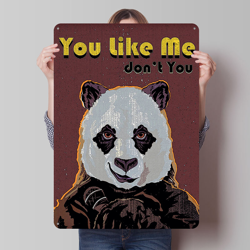 Gaming Accessories Europe - Poster Panda Tanda Logam Antik Kustom