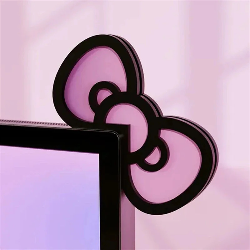 Gaming Home Accessories - Dekorasi Monitor Akrilik Pink Kawaii Bentuk