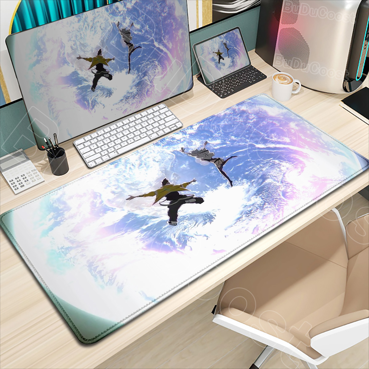 Desk Corner Mat - Cetakan HD Wallpaper Baru C_cyberpunk E_edgerunners