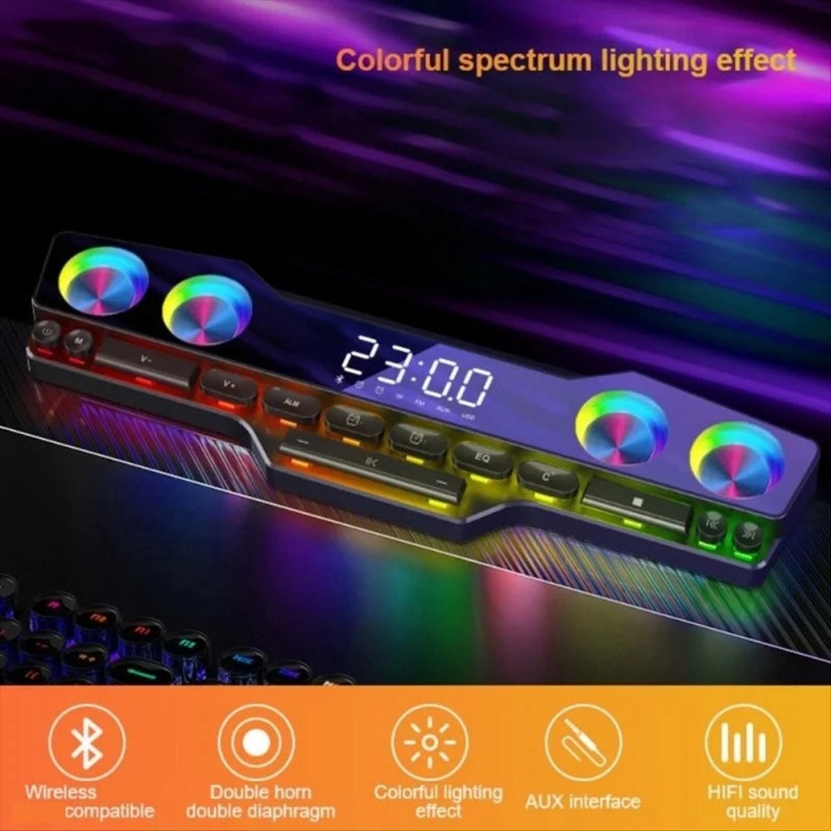 DTC5 V18 Speaker Warna-warni D - Gaming Home Accessories ulasan dan harga