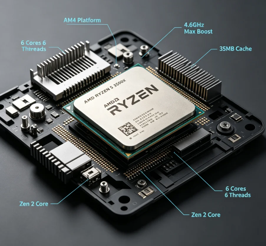 AMD Ryzen 5 3500X AM4 CPU Desk - Amd Cpu Ryzen 5 ulasan dan harga