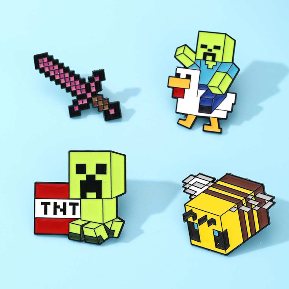 4pcs Pin Enamel Ayam Zombie Ba - Gaming Accessories Deals ulasan dan harga