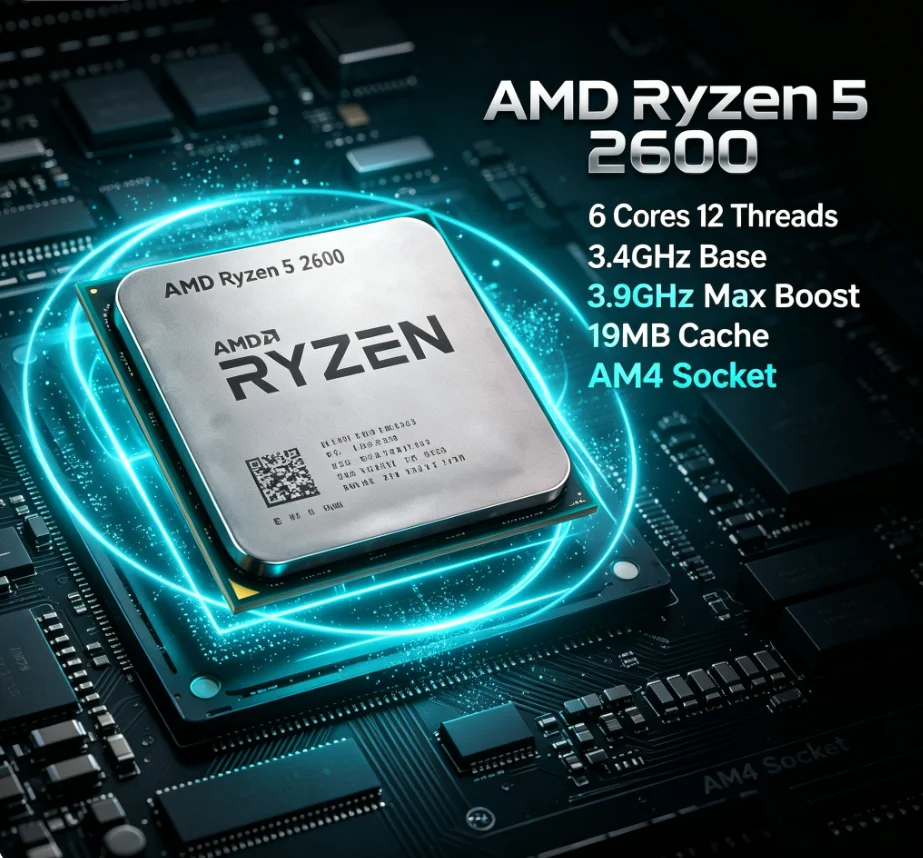 AMD Ryzen5 2600 R5 2600 CPU Ga - Amd Cpu Ryzen 5 ulasan dan harga