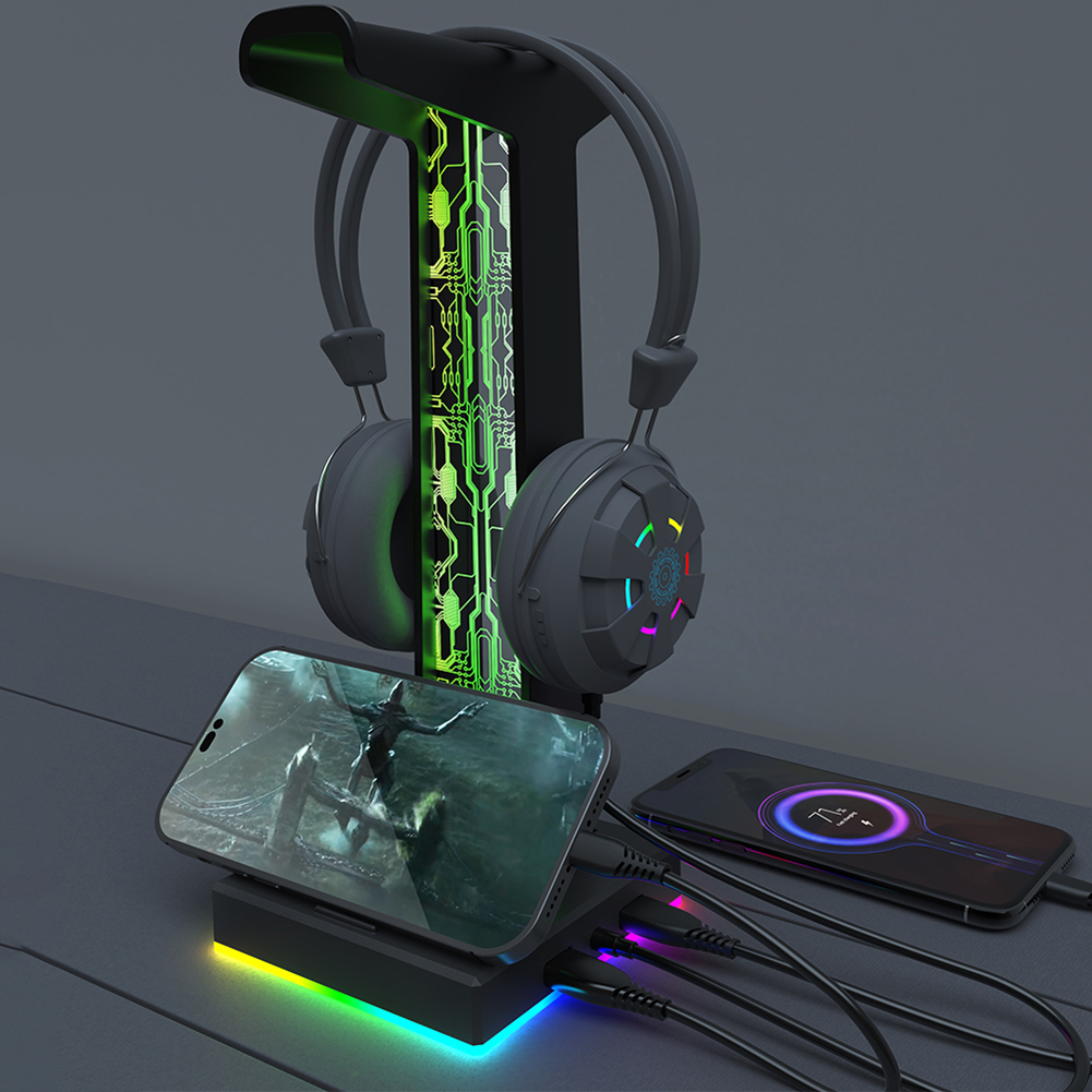 RGB Headphone Gaming, dudukan  - Gaming Accessories Deals ulasan dan harga