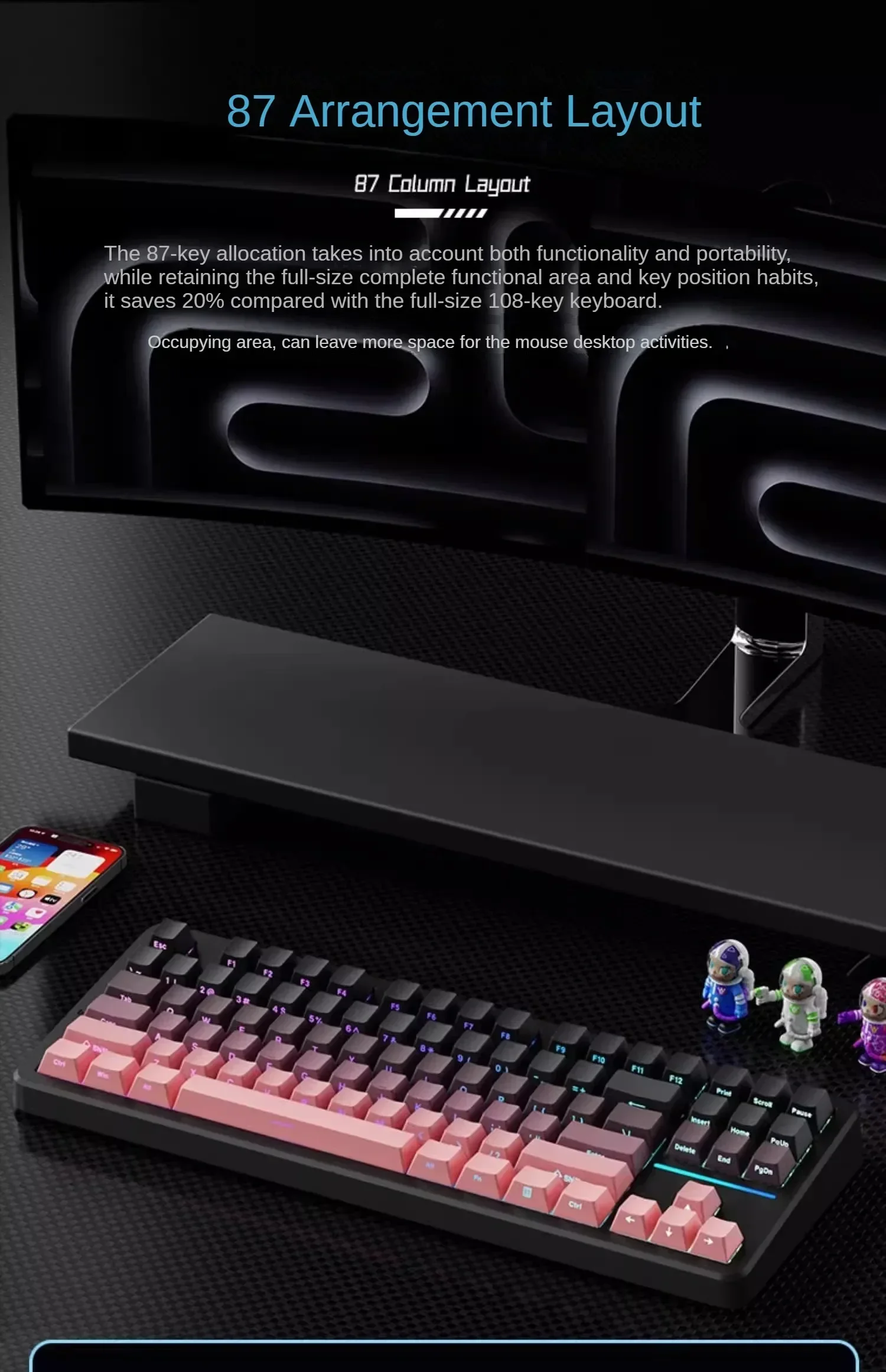 EWEADN X87 Silentteffect nuans - Gaming Accessories Uk ulasan dan harga